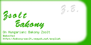 zsolt bakony business card